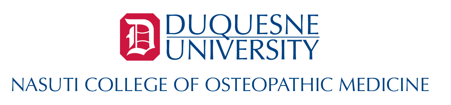 Duquesne University Nasuti College of Osteopathic Medicine 2 Color Logo