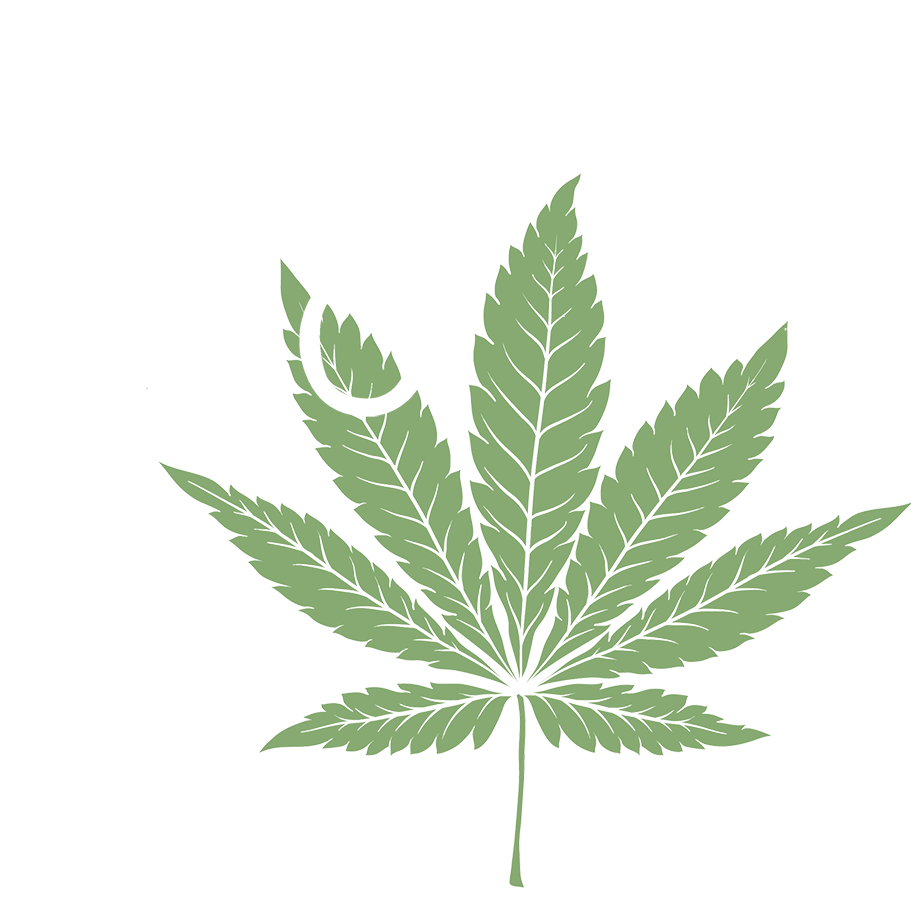 Leaf with chemical compound for THC